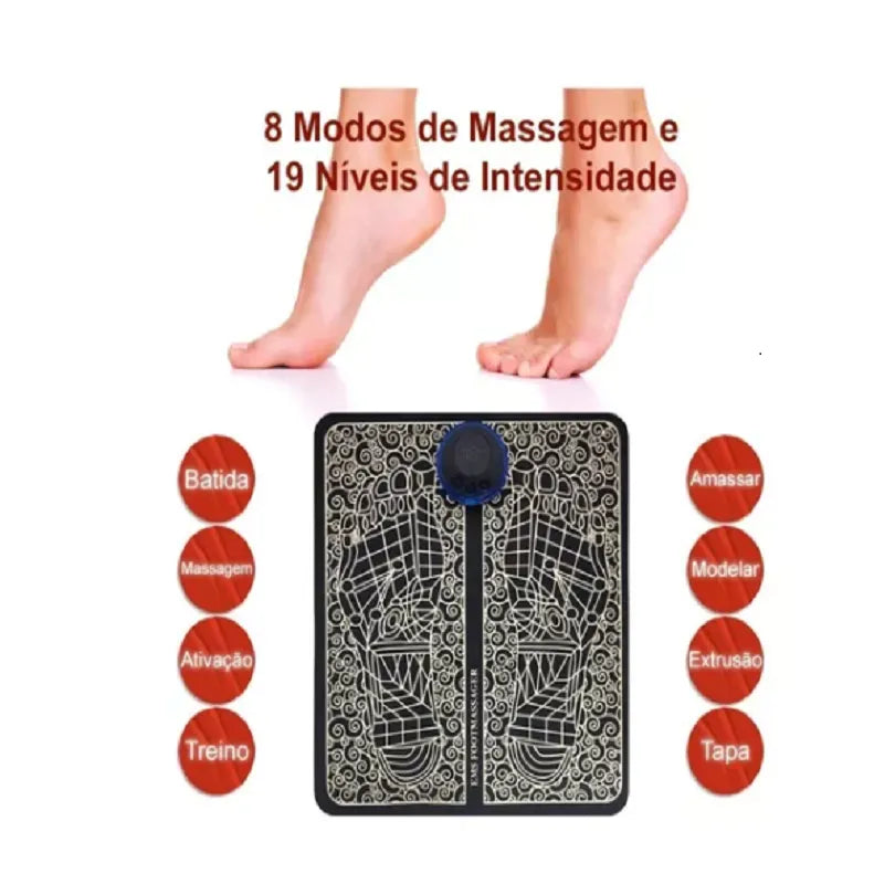Tapete de Fisioterapia de Choque Para Os Pés - Recarregável