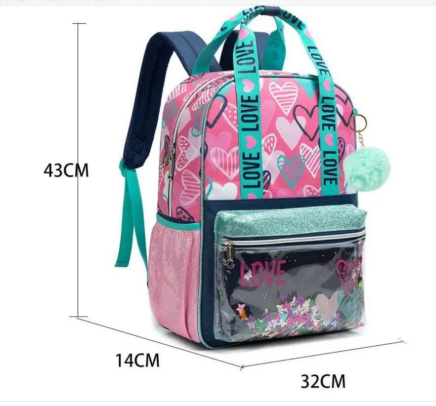 Kit Mochila Escolar Sparkle - 3 Peças