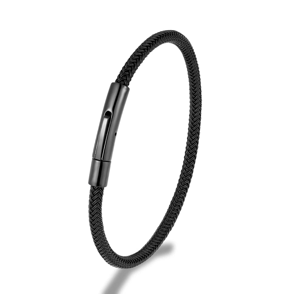 Pulseira de Aço Masculina - Estilo Simples