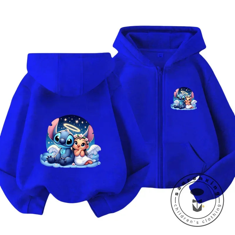 Blusa de Moletom com Capuz Infantil - Disney Stitch