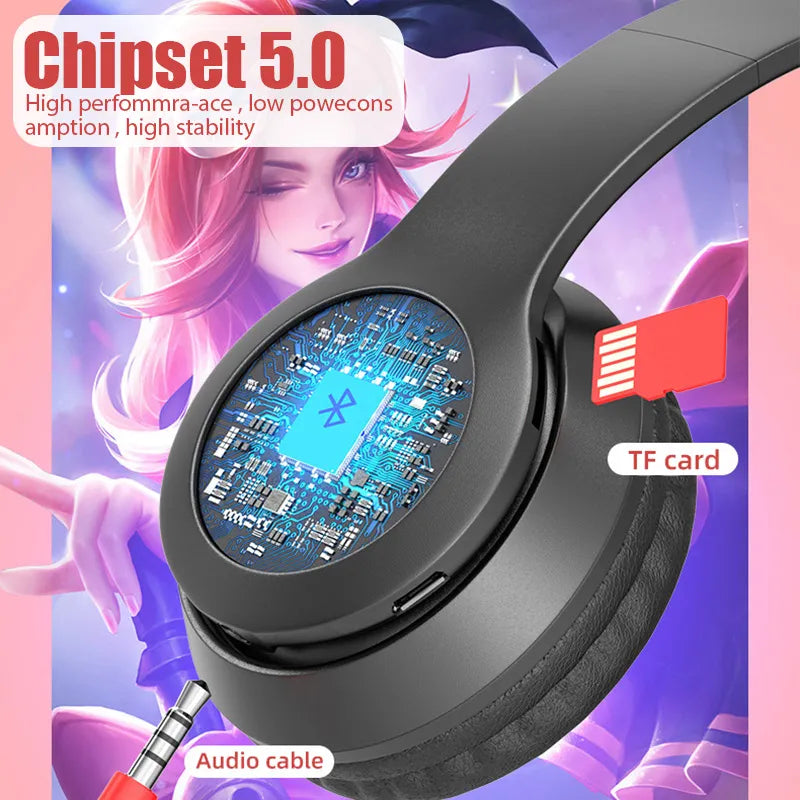 Fone de Ouvido Bluetooth Gato Infantil e Adulto