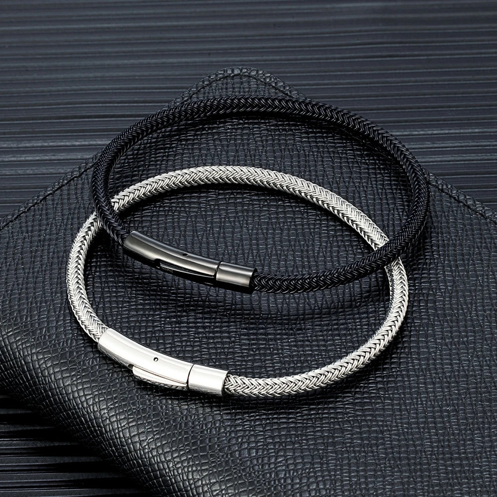 Pulseira de Aço Masculina - Estilo Simples