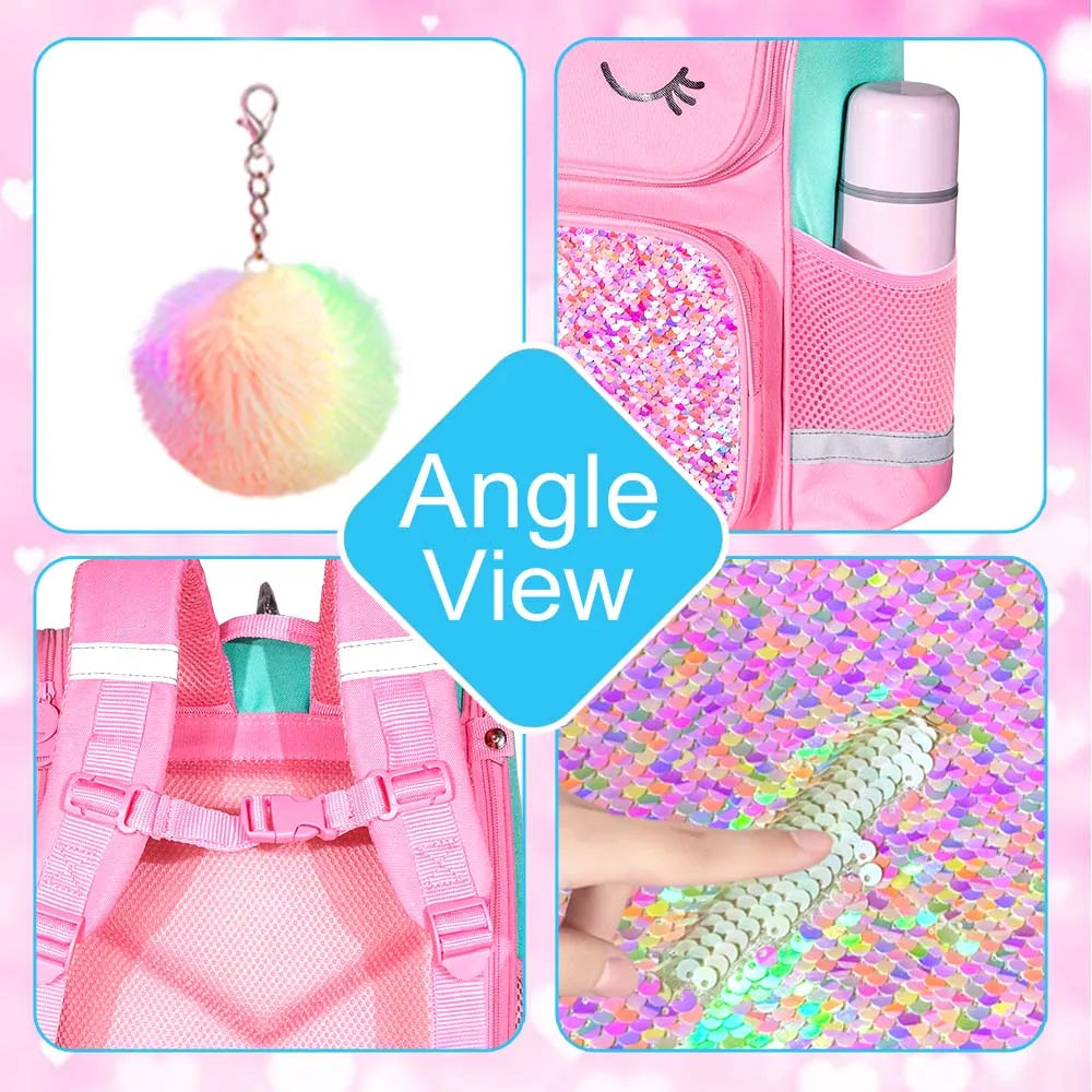 Mochila Unicórnio Sparkle - Kit 3 Peças