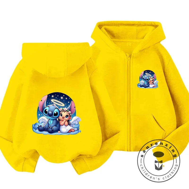 Blusa de Moletom com Capuz Infantil - Disney Stitch