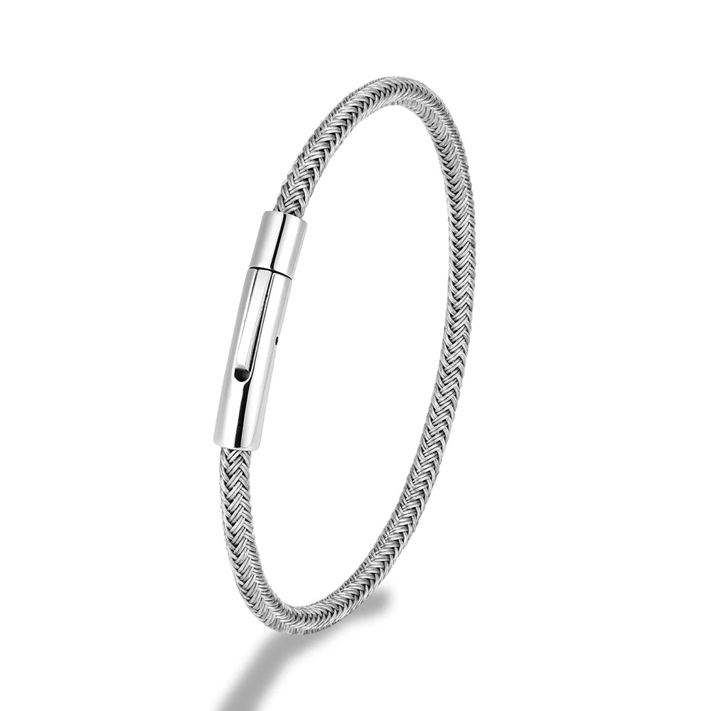 Pulseira de Aço Masculina - Estilo Simples
