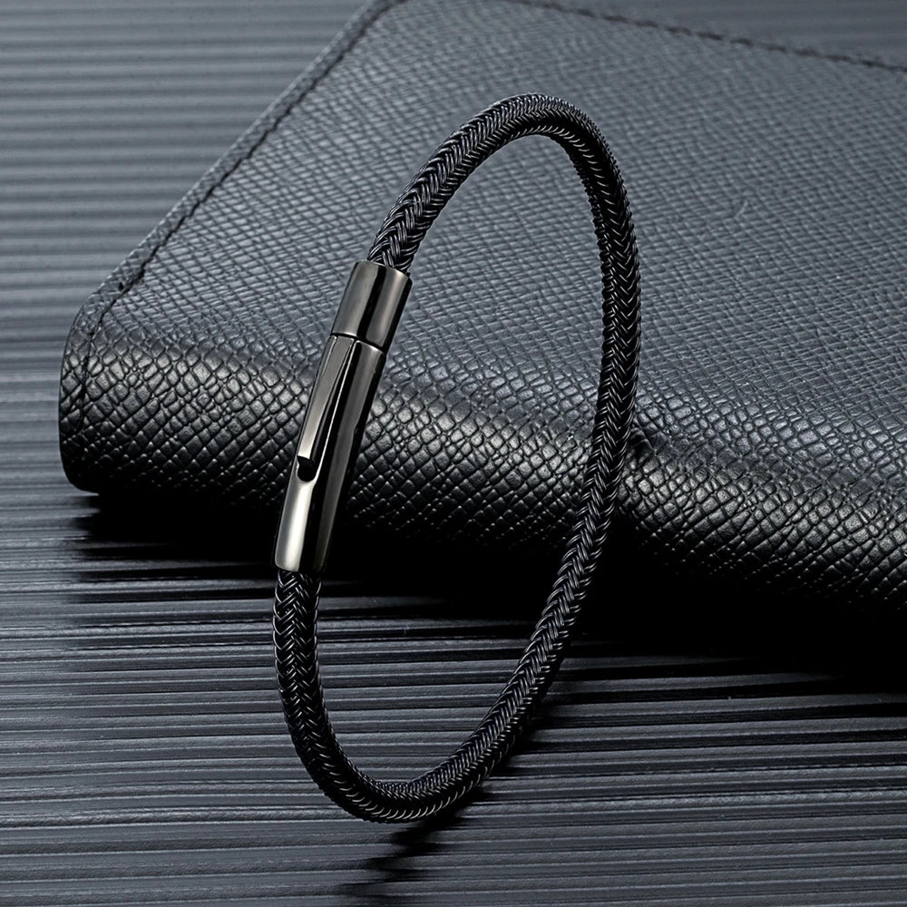Pulseira de Aço Masculina - Estilo Simples
