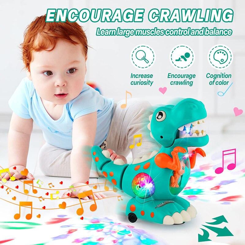 Brinquedo Dinossauro com Luzes e Musical Infantil