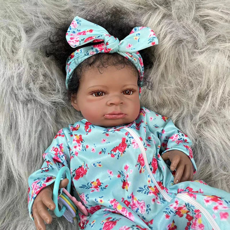 Boneca Bebê Reborn Afro Realista