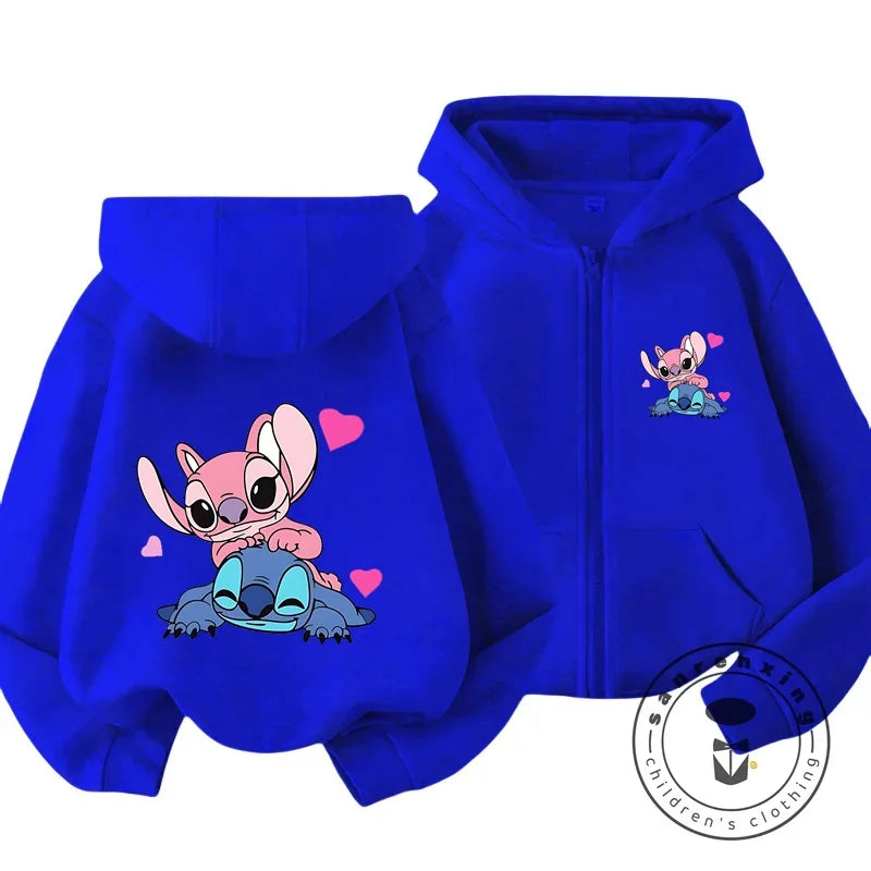 Blusa de Moletom com Capuz Infantil - Disney Stitch