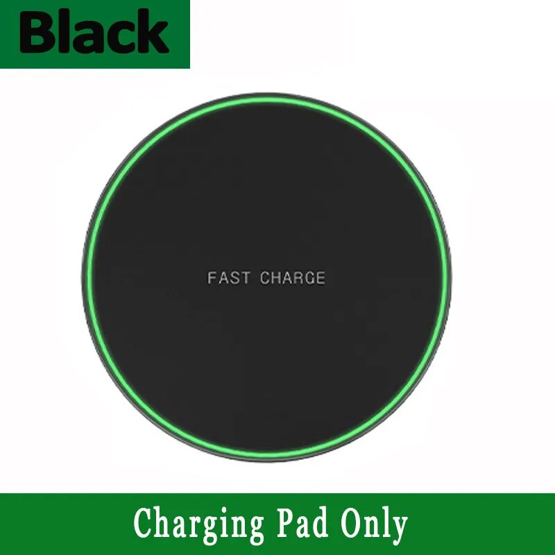 Carregador Indução Turbo Carga Rápida Sem Fio Wireless Usb-c Cor Preto