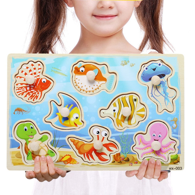 Tabuleiro Montessori de Encaixe Educativo - Inglês