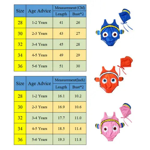 Maiô Infantil Turma do Nemo