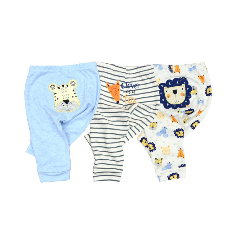 Kit calça bebê 3 peças com punho