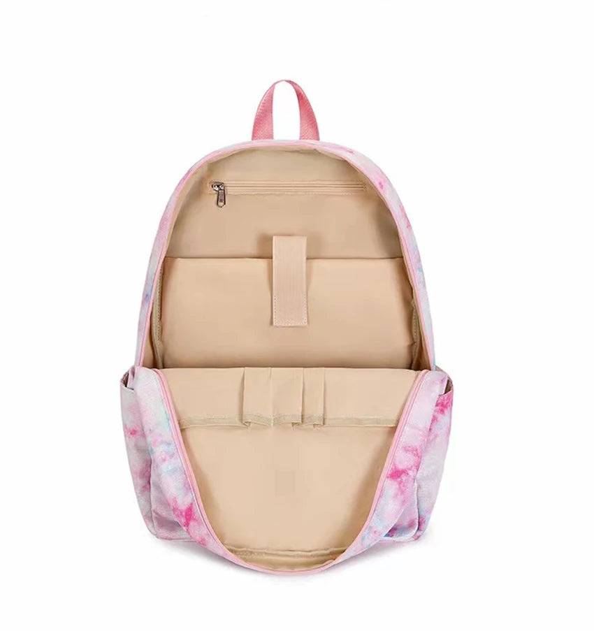 Mochila Unicórnio Tie Die - Kit 3 Peças