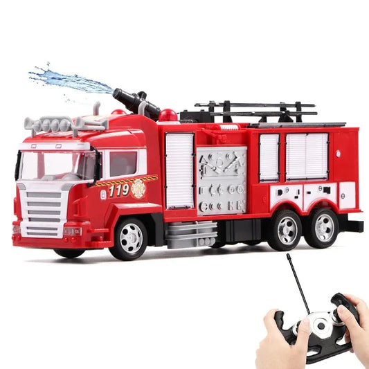 Caminhão de Bombeiro Esguicha Água -  Controle Remoto