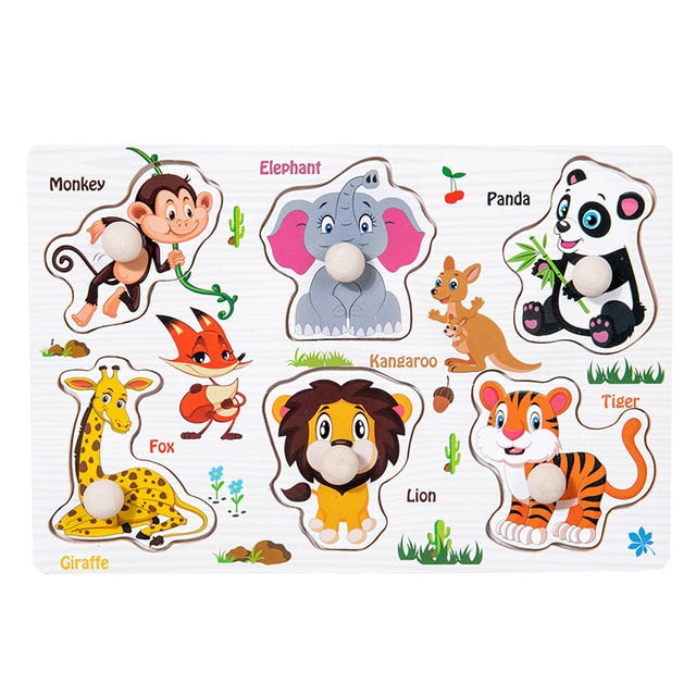 Tabuleiro Montessori de Encaixe Educativo - Inglês