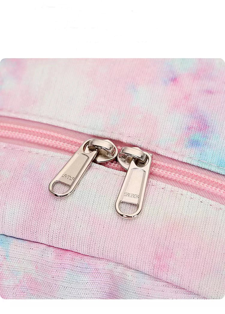 Mochila Unicórnio Tie Die - Kit 3 Peças