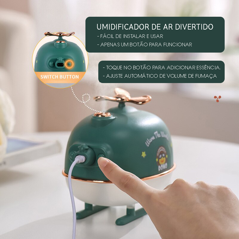 Umidificador de Ar - Helicóptero Divertido
