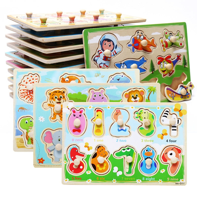 Tabuleiro Montessori de Encaixe Educativo - Inglês