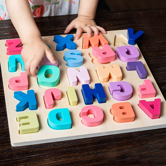 alfabeto de brinquedo, brinquedo, montessori, criança, educativo, brinquedo de madeira