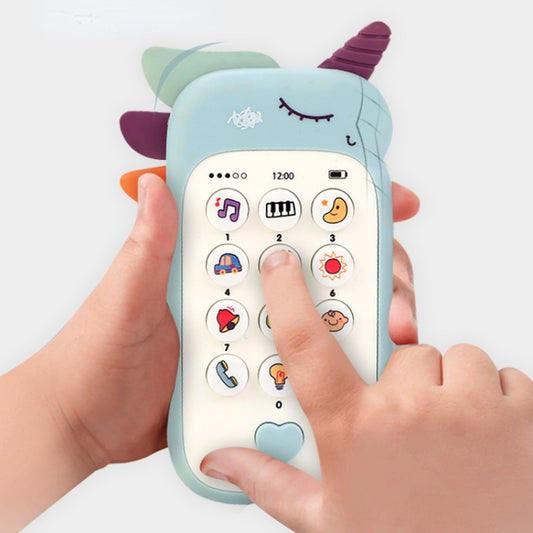 Brinquedo Celular com Música e Sons Leves e Mordedor de Silicone